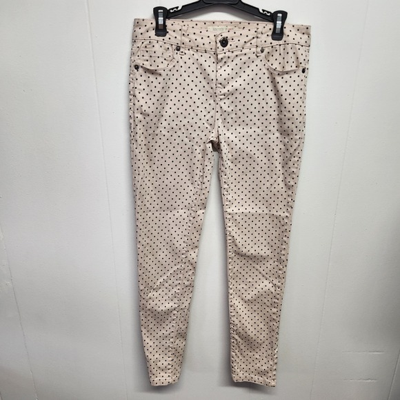 Forever 21 Other - Forever 21 Pants Girls 11/12 Pink Black Polka Dot Skinny Stretch Youth‎ Cotton